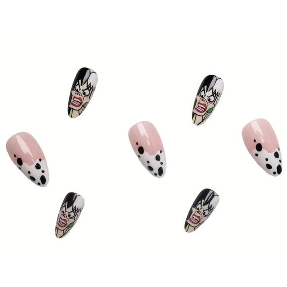 New Dalmation Cruella Deville Press on Nails - Picture 2 of 4